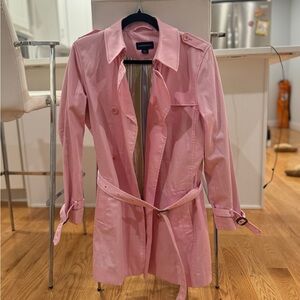 Land’s End Pink Trench Coat Size 6